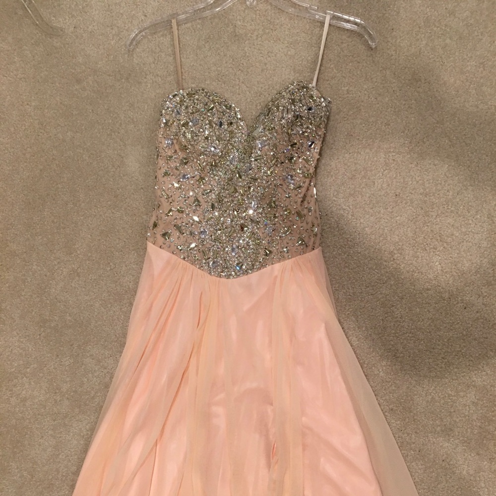 Beaded Prom Dress - Sweetheart Pink Dress
